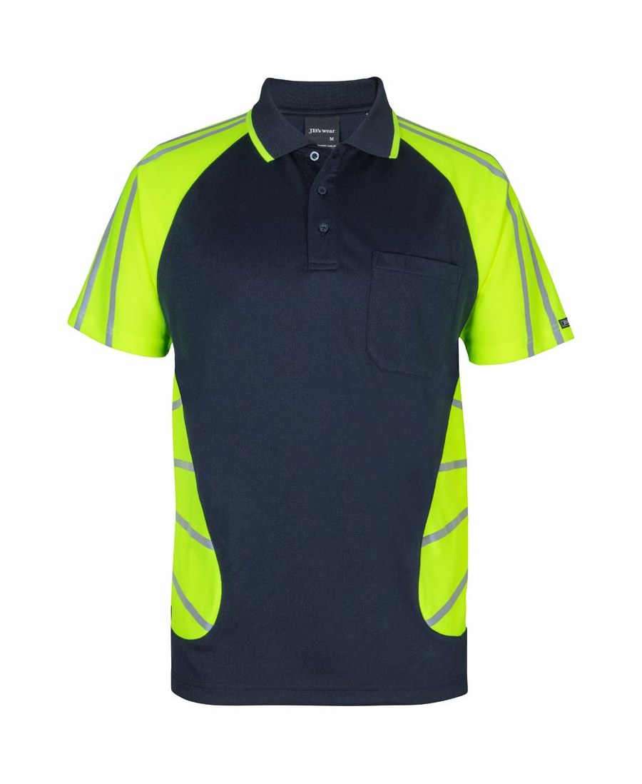 JB's Wear 6HSSR Street Spider Polo with Reflective Stripes - Image 2