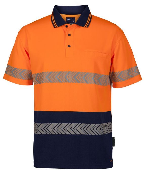 JB's Wear 6HSST Hi Vis S/S Segmented Tape Polo