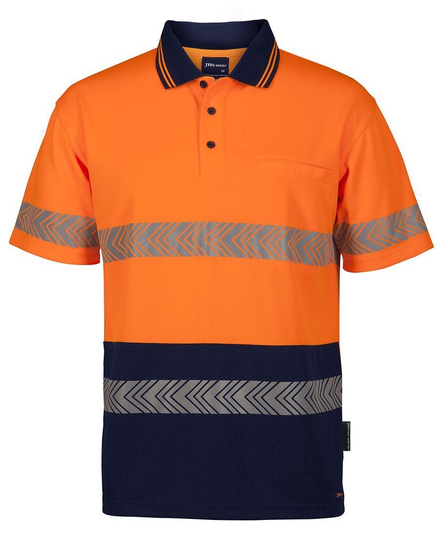 JB's Wear 6HSST Hi Vis S/S Segmented Tape Polo