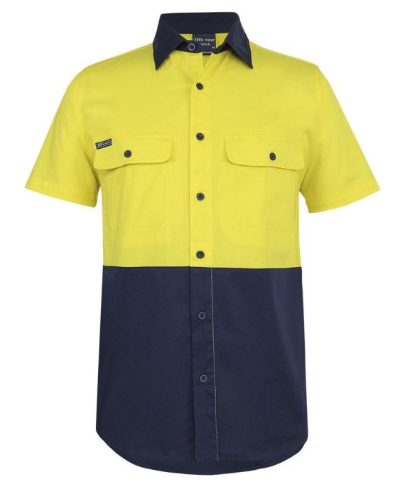 JB's Wear 6HSWS Hi Vis S/S Stretch Work Shirt