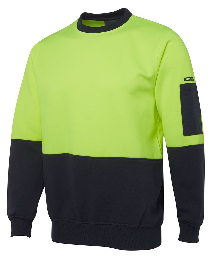 JB's Wear 6HVCN Hi Vis Fleecy Crew - Image 3