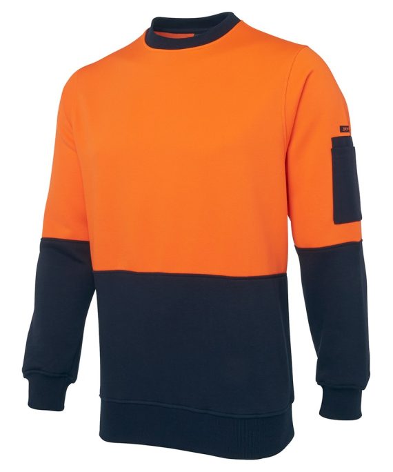 JB's Wear 6HVCN Hi Vis Fleecy Crew