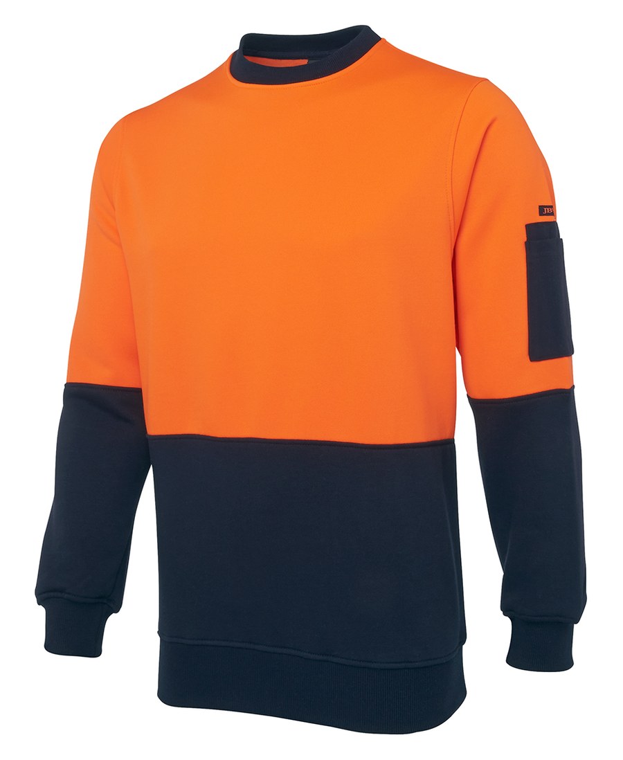 JB's Wear 6HVCN Hi Vis Fleecy Crew