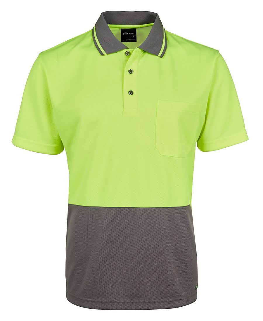 JB's Wear 6HVNC Hi Vis Non Cuff Traditional Polo