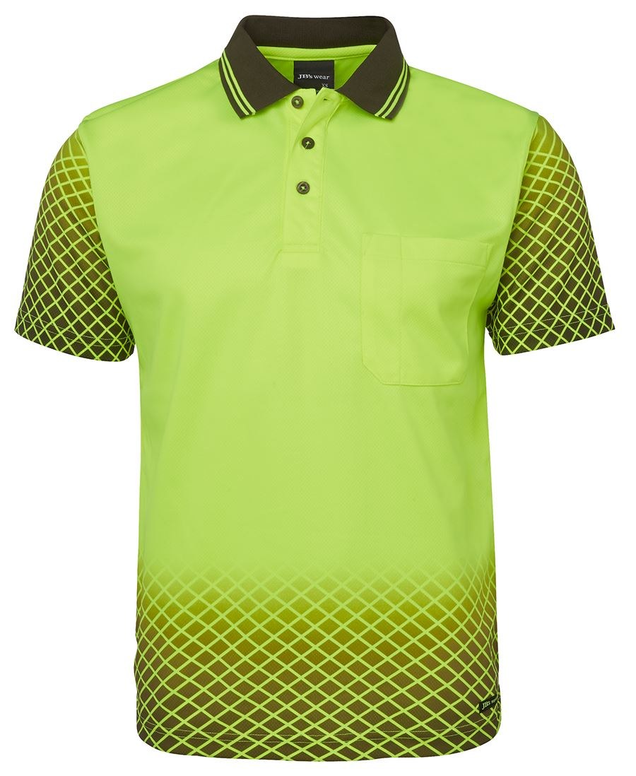 JB's Wear 6HVNS Hi Vis Net Sub Polo