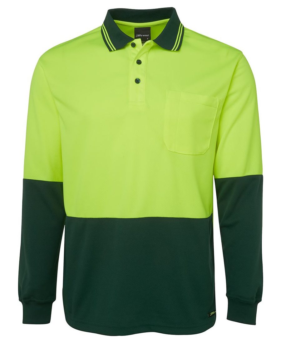 JB's Wear 6HVPL Hi Vis L/S Traditional Polo - Image 4