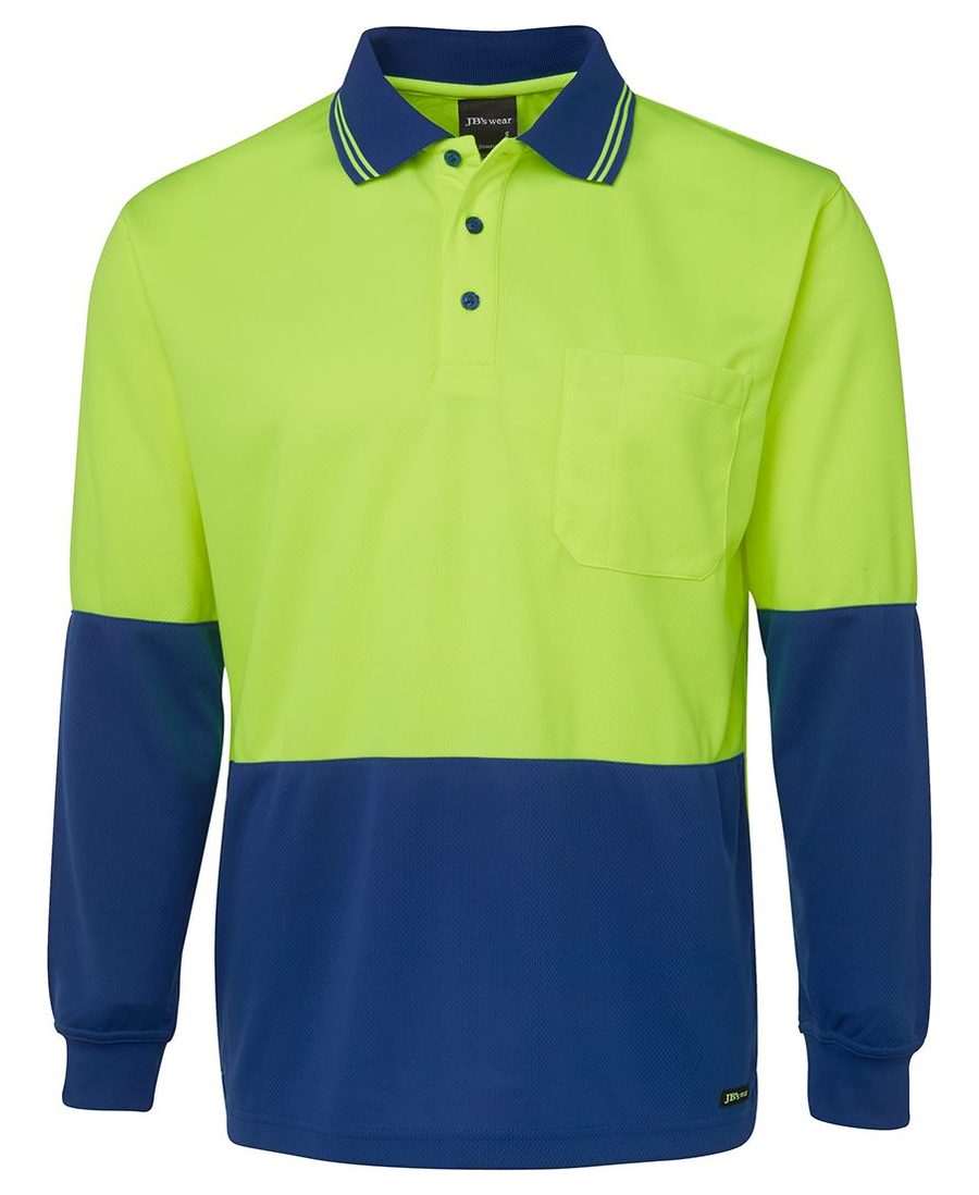 JB's Wear 6HVPL Hi Vis L/S Traditional Polo - Image 6