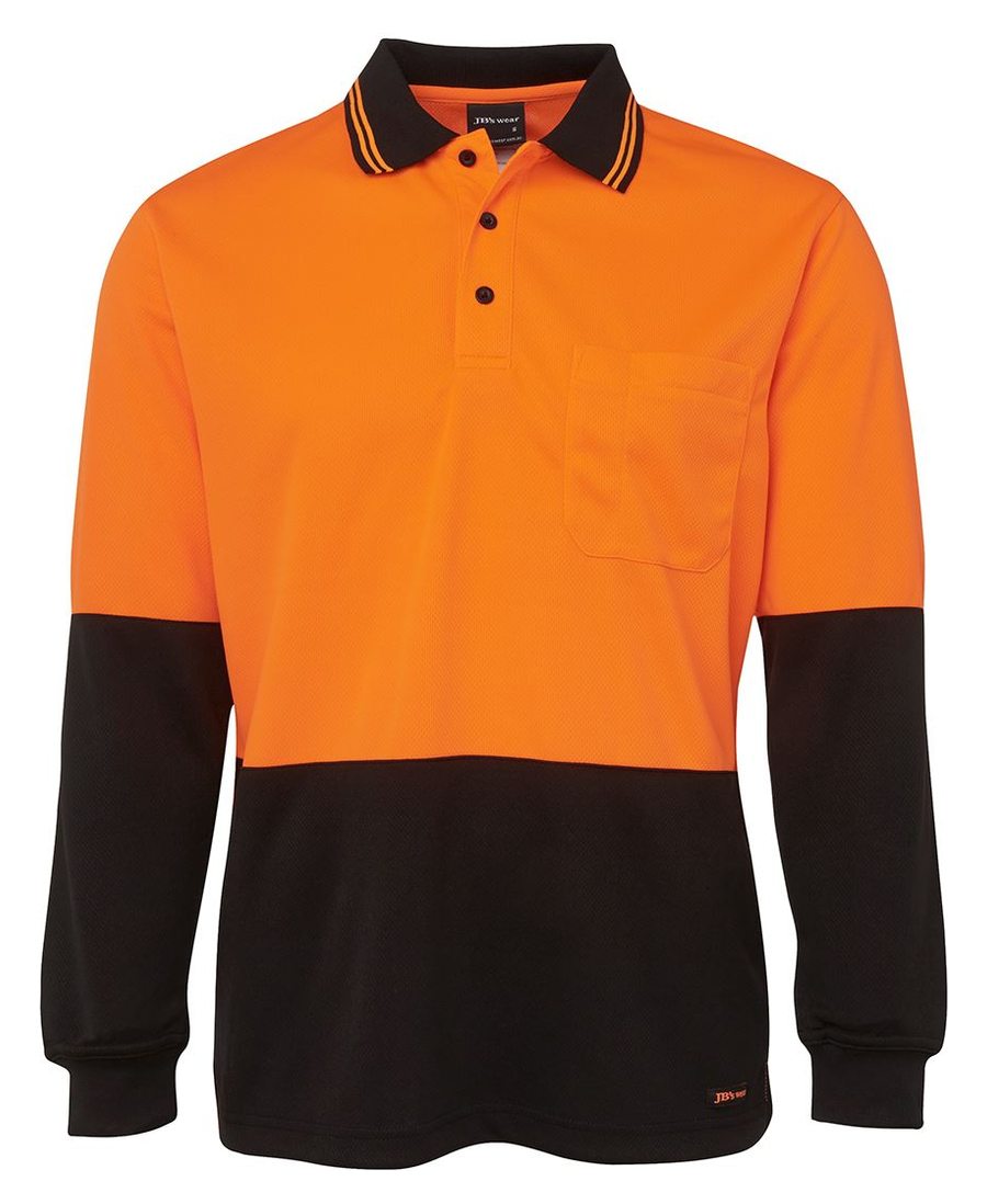 JB's Wear 6HVPL Hi Vis L/S Traditional Polo - Image 7