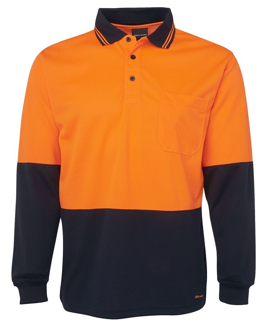 JB's Wear 6HVPL Hi Vis L/S Traditional Polo - Image 8
