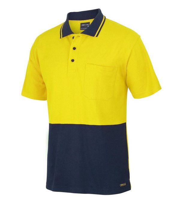 JB's Wear 6HVQS Hi Vis S/S Cotton Pique Trad Polo