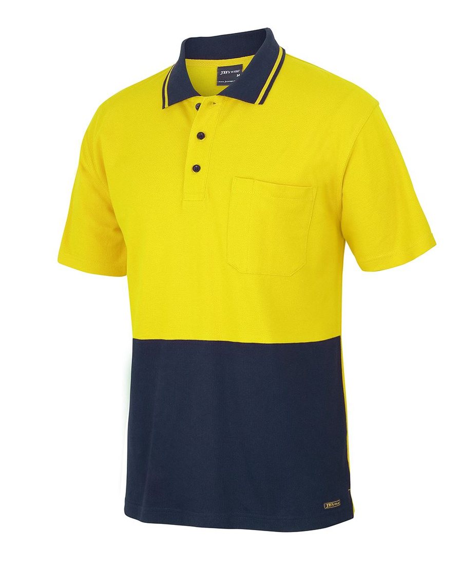JB's Wear 6HVQS Hi Vis S/S Cotton Pique Trad Polo
