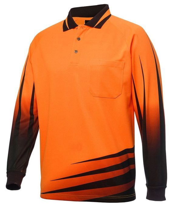 JB's Wear 6HVRL Hi Vis L/S Rippa Sub Polo
