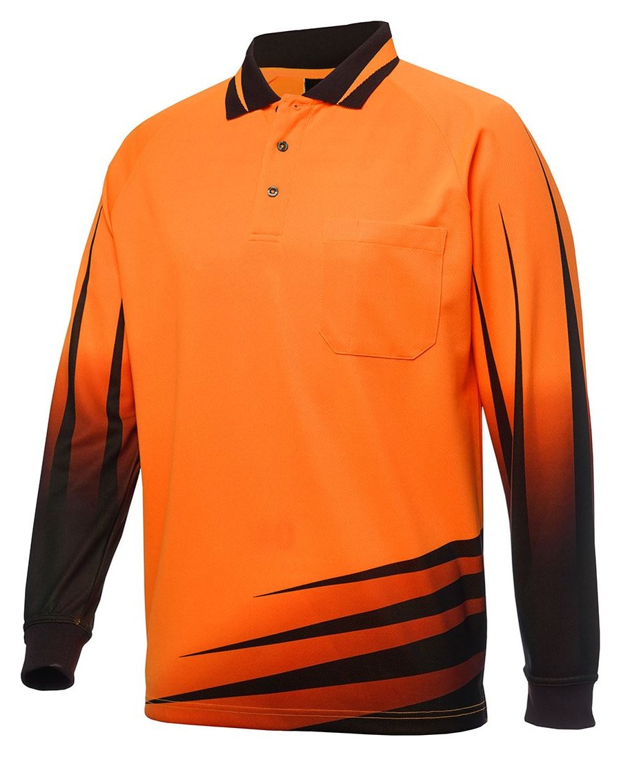 JB's Wear 6HVRL Hi Vis L/S Rippa Sub Polo