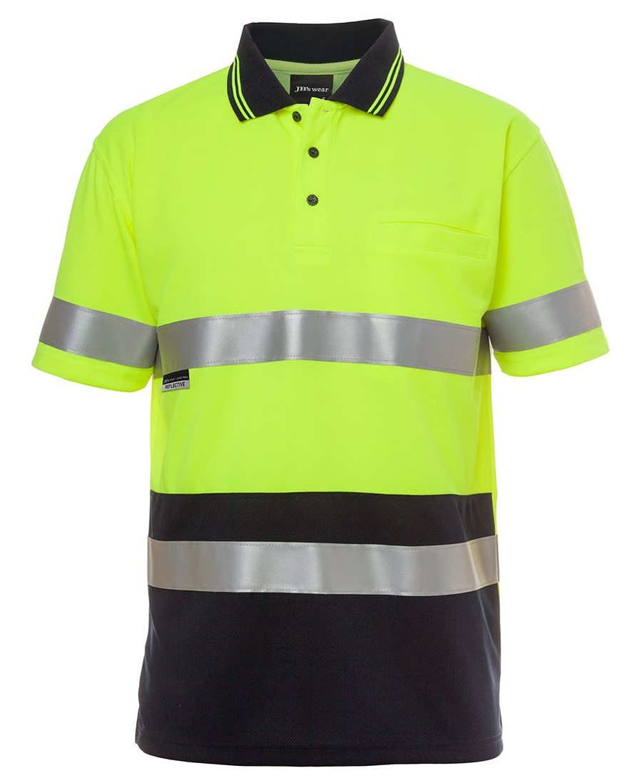 JB's Wear 6HVST Hi Vis S/S (D+N) Traditional Polo