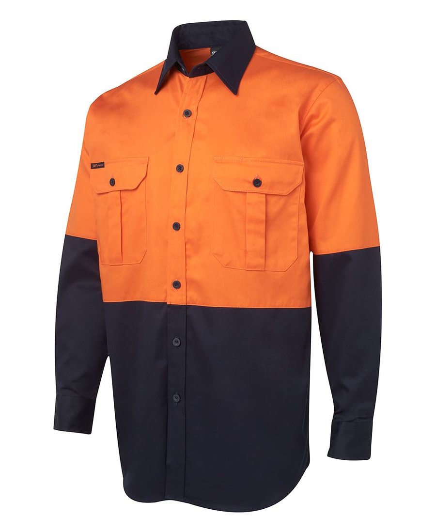 JB's Wear 6HWL Hi Vis L/S Work Shirt - Image 3