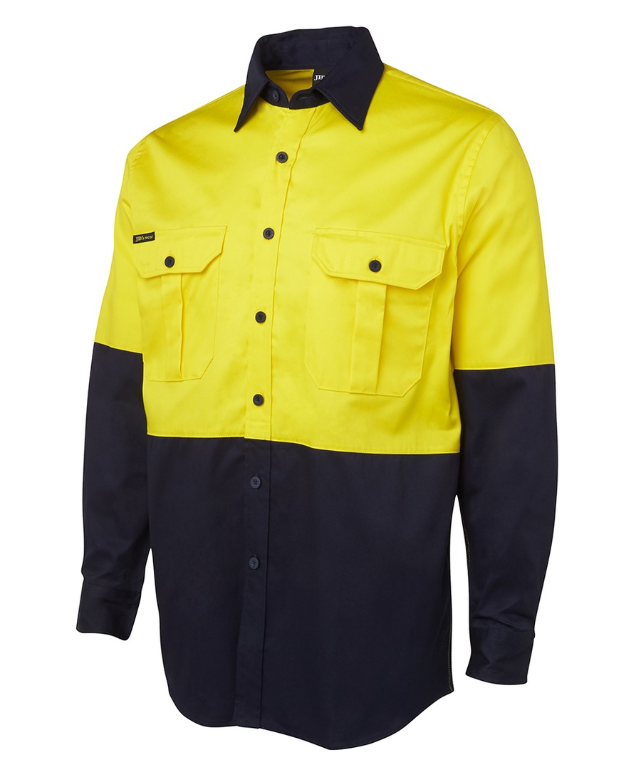 JB's Wear 6HWL Hi Vis L/S Work Shirt