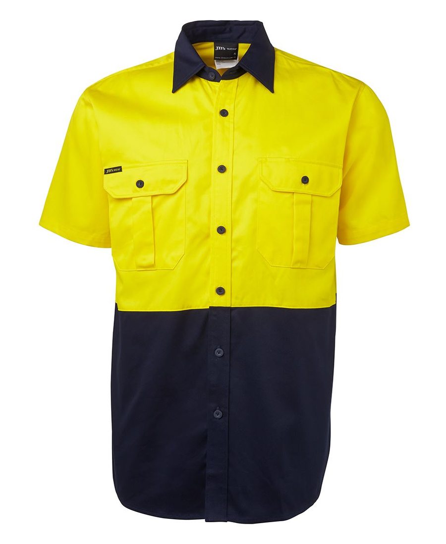 JB's Wear 6HWS Hi Vis S/S Work Shirt - Image 3