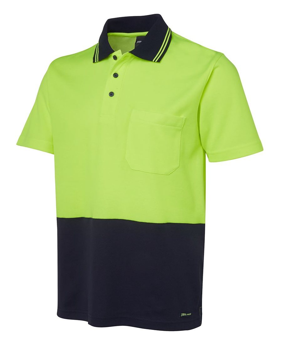 JB's Wear 6NCCS Hi Vis Non Cuff Contrast Polo
