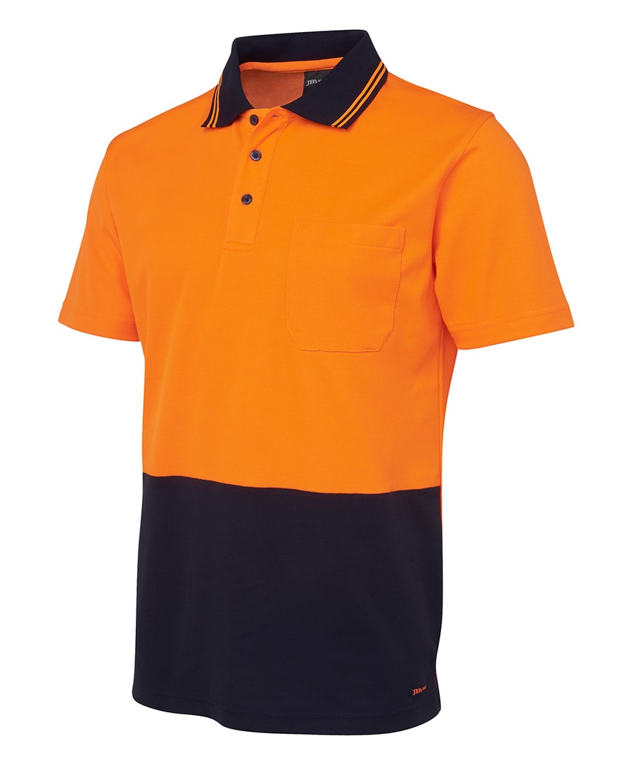 JB's Wear 6NCCS Hi Vis Non Cuff Contrast Polo - Image 3