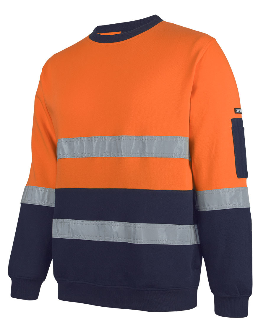 JB's Wear 6DVCM Hi Vis (D+N) 310 Cotton Crew Neck Sweater - Image 3