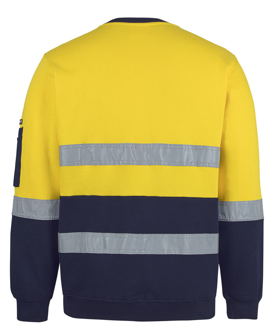 JB's Wear 6DVCM Hi Vis (D+N) 310 Cotton Crew Neck Sweater - Image 2